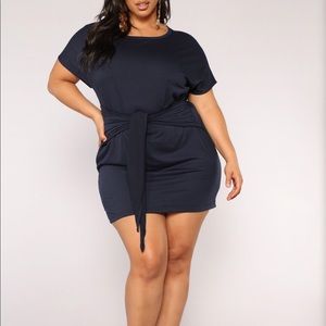 Fashion nova emotional ties navy blue dress